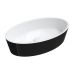 умивальник Omnires Bari 50x30 white/gloss black (BARI500UNBCP)