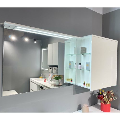 Зеркальный шкаф Vivara L/R - белый глянцевый - 1250 - 680