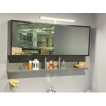 Зеркальный шкаф Butterfly 2 - серый - 500 - 650