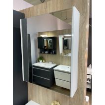 Зеркальный шкаф NOA - белый глянцевый - 600 - 700