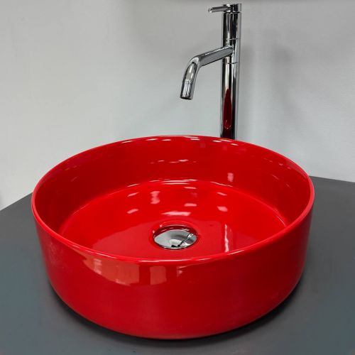 Умивальник (раковина) VBI PRATO RED GLOSSY накладний