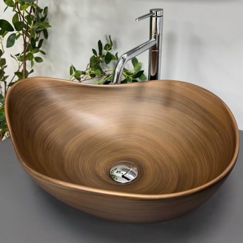 Умивальник (раковина) VBI TRIMONTI BROWN накладний