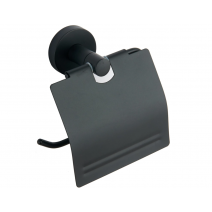 Тримач для туалетного паперу з кришкою VBI VENUS BLACK