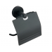 Тримач для туалетного паперу з кришкою VBI VENUS BLACK