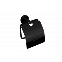 Тримач для туалетного паперу з кришкою VBI URANUS BLACK