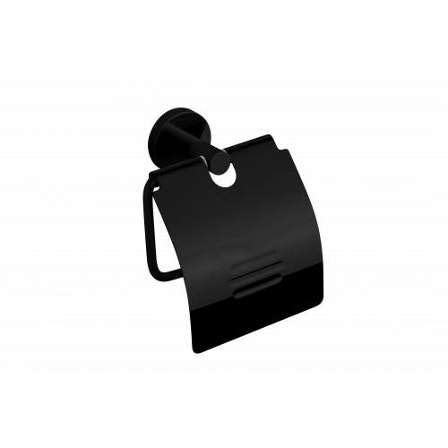 Тримач для туалетного паперу з кришкою VBI URANUS BLACK