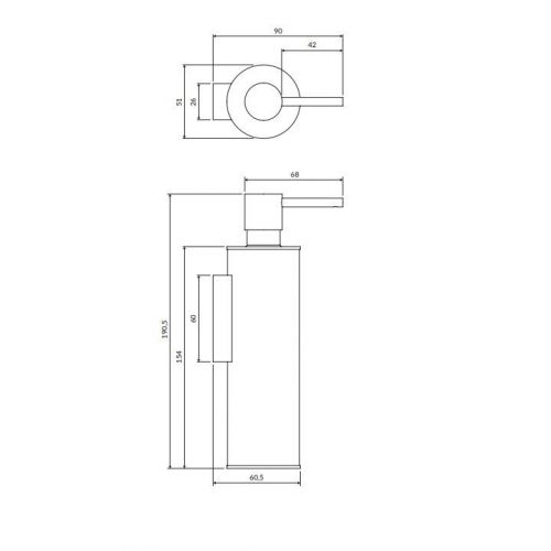 дозатор рідкого мила Omnires Modern Project gold (MP60721GL)