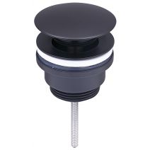 Донний клапан для раковини VBI BLACK click-clack універсальний