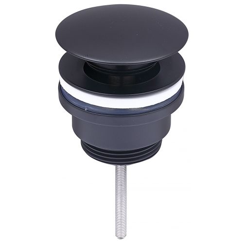 Донний клапан для раковини VBI BLACK click-clack універсальний