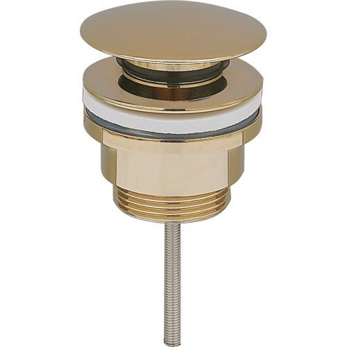 Донний клапан для раковини VBI BRUSHED GOLD click-clack універсальний