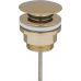 Донний клапан для раковини VBI BRUSHED GOLD click-clack універсальний