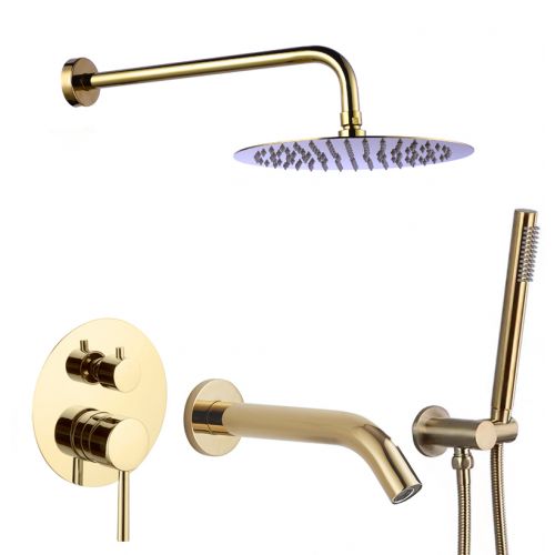 Душева система з виливом VBI MILANO GOLD прихованого монтажу