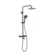 Душовий гарнітур VBI MILANO BLACK з термостатом та виливом