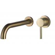 Змішувач для раковини VBI MILANO LONG BRUSHED GOLD прихованого монтажу