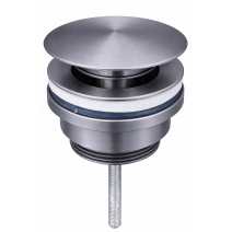 Донний клапан для раковини VBI GRAPHITE click-clack універсальний