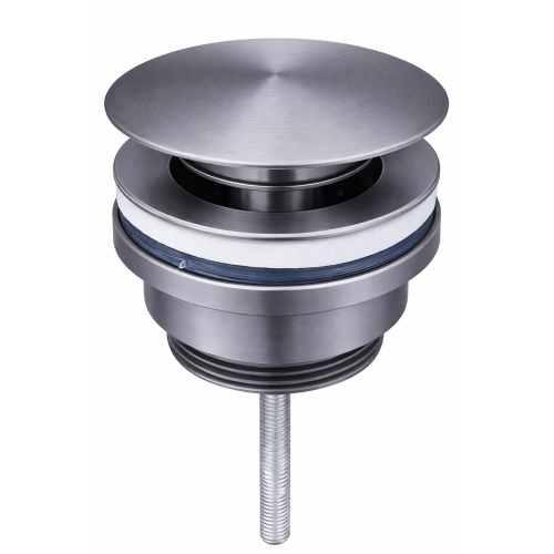 Донный клапан для раковины VBI GRAPHITE click-clack универсальный