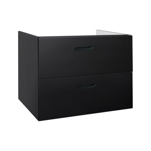 Qtap Tern Тумба підвісна, з 2 ящиками 1000х580х500 мм Matt Black