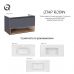 Тумба підвісна Qtap Robin 1000х580х500 GRAPHITE/WHITISH OAK QT1374TPВ1002NGWO