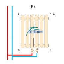 Дизайнерский вертикальный радиатор Betatherm Quantum 1 1500*365