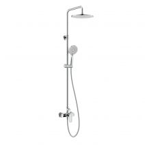 BILA DESNE система душова (змішувач для душа, верхній душ 255 мм ABS коло, ручний душ 120 мм 3режими