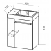 Тумба с умывальником KIKI OUK 40-D DO (529156)