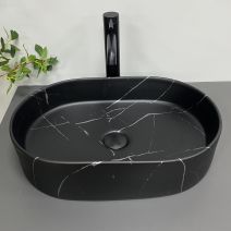 Умывальник (раковина) VBI VERONA 50 BLACK MARMO MATT накладной