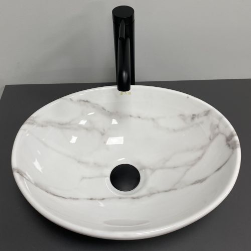 Умивальник (раковина) VBI PARMA CALCATTA GLOSSY накладний