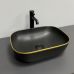 Умивальник (раковина) VBI RAVENNA BLACK MATT GOLD EDGE накладний Умивальник (раковина) VBI RAVENNA BLACK MATT GOLD EDGE накладний