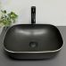 Умивальник (раковина) VBI RAVENNA BLACK MATT SILVER EDGE накладний