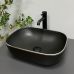 Умивальник (раковина) VBI RAVENNA BLACK MATT SILVER EDGE накладний