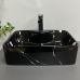 Умивальник (раковина) VBI FORLI BLACK MARMO GLOSSY накладний