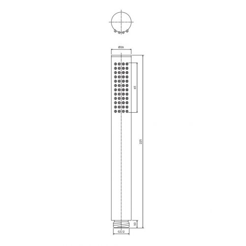 душова лійка Omnires Microphone nickel (MICROPHONEX-RNI)