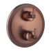 змішувач для душу та ванна прихованого монтажу Omnires Armance antique copper, з термостатом (AM5238/6O