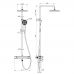 CENTRUM LX система душова (термостат для ванни, полка, верхній душ 255 мм ABS коло, ручний душ 120 м