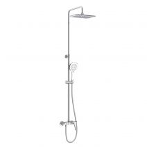 BILA DESNE система душова (змішувач для ванни, кнопки, верхній душ 298*208 мм ABS, ручний душ 127 мм