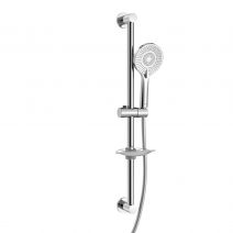 Гарнітур душовий, лійка SPR144, 120 мм, 3 режими, біла кришка, штанга 80 см, шланг PVC 170 см