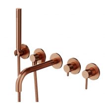 змішувач для ванни Omnires Y на 5 отворів brushed copper (Y1237/1CPB)