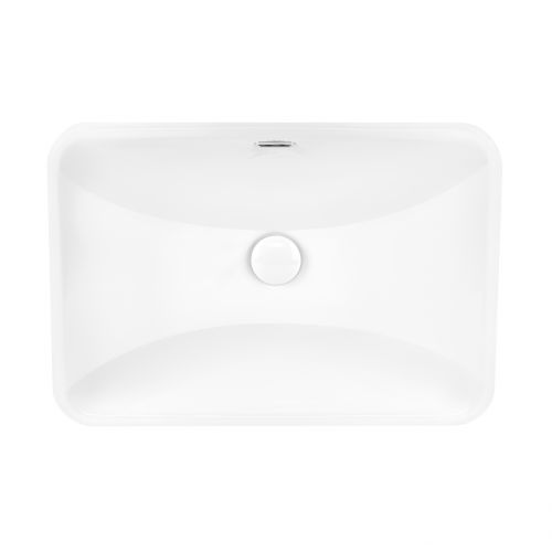 Раковина Qtap Jay 590х400х175 White с донным клапаном QT0711K306W