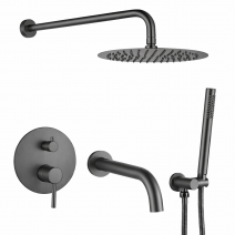 Душева система з виливом VBI MILANO GRAPHITE прихованого монтажу