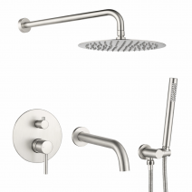 Душева система з виливом VBI MILANO NICKEL прихованого монтажу