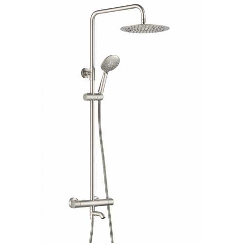 Душовий гарнітур VBI MILANO NICKEL з термостатом та виливом