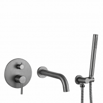 Змішувач для ванни та душу VBI MILANO GRAPHITE прихованого монтажу