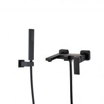 Смеситель для ванны и душа VBI LORENO BLACK настенный