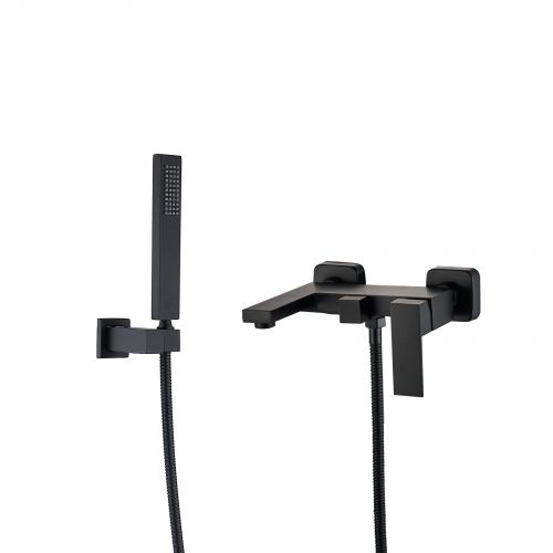 Смеситель для ванны и душа VBI LORENO BLACK настенный