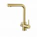 Змішувач для кухні VBI GEMINI BRUSHED GOLD на дві води