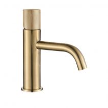 Змішувач для раковини VBI MILANO DUO BRUSHED GOLD низький