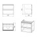 Комплект подвесной мебели Volle Leon 65см, белый, 2 ящика