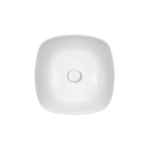 Раковина-чаша Qtap Kolibri 400х400х140 White с донным клапаном QT10117040TW