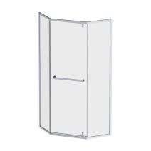 Душова кабіна AM.PM Gem 5-corner Pivot 90x90 см без піддону W90UG-405-9090-MT